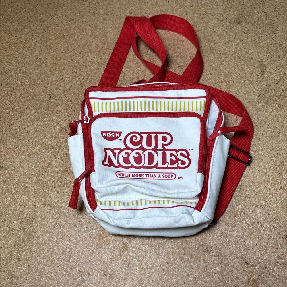 "CUP OF NOODLES" ZIPPERED BACKPACK Style Bag Mini Backpack Purse